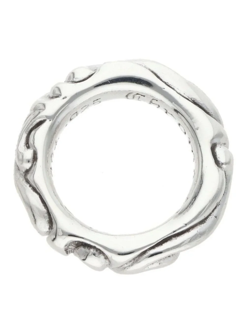Chrome Hearts Scrl Band Scroll Silver Ring